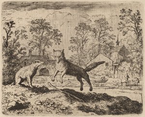 The Badger Imposes a Penance on Reynard by Allart van Everdingen