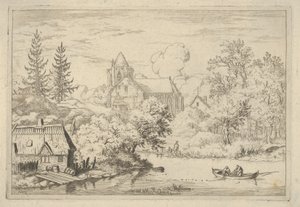 The Casks and Planks at the Back of the River by Allart van Everdingen