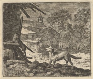The Cat Climbs a Barn, 1650-75