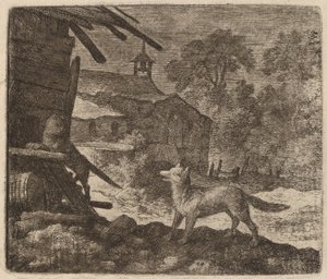The Cat Enters the Barn as Reynard Looks On, probably c. 1645-1656