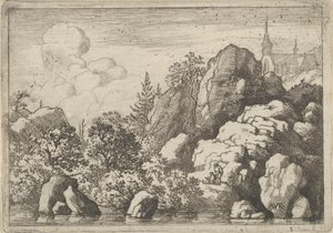 The Church on the Hill by Allart van Everdingen