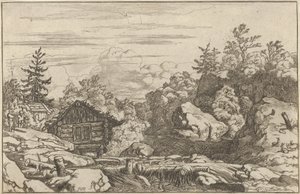 The Cottages at the Bank by Allart van Everdingen