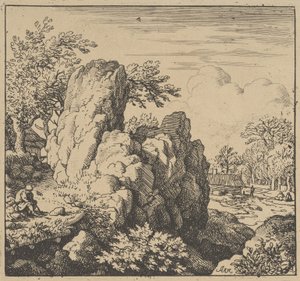 The Large Rock by Allart van Everdingen