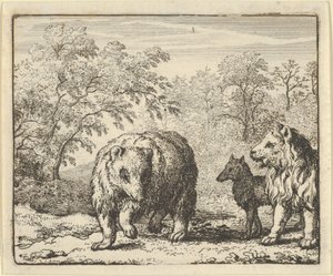 The Lion Frees the Bear and the Wolf, 1650-75 by Allart van Everdingen