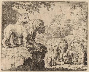 The Lion Pardons Reynard before the Other Animals by Allart van Everdingen