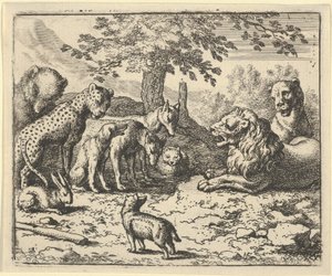 The Lion Takes the Advice of the Other Animals for Renard