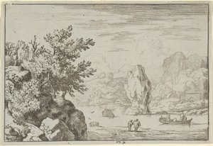 The Rock in the Middle of the River by Allart van Everdingen