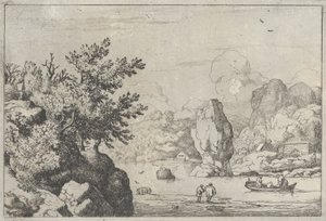 The Rock in the Middle of the River by Allart van Everdingen