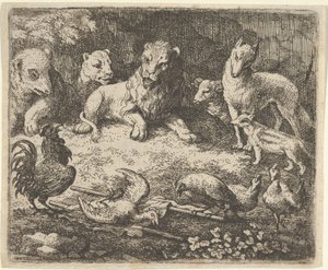 The Rooster Accuses Renard of the Murder of One of His Chickens by Allart van Everdingen