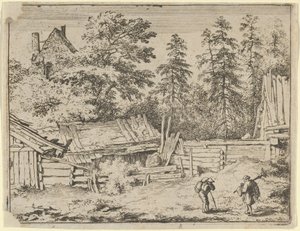 The Three Cottages, 17th century by Allart van Everdingen