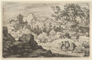 The Three Men and the Porter by Allart van Everdingen