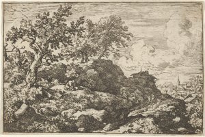 The Two Peasants Seated on the Hill by Allart van Everdingen