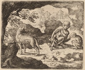 The Wolf and the Monkeys by Allart van Everdingen