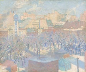 Madison Square, Snow by Allen Tucker