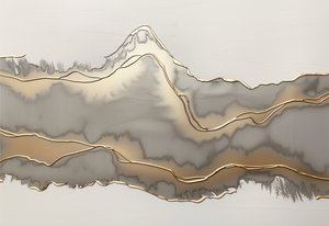 Golden Abstract Mountains