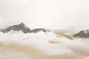 Serene Abstract Mountains by Alma