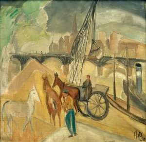 Landscape with Bridge by Alma Del Banco