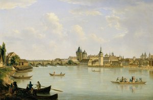 View of Prague with the Moldau Bridge (Charles Bridge)