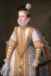 Portrait of Anna of Austria 1549-1580, Queen consort of Spain, 1571