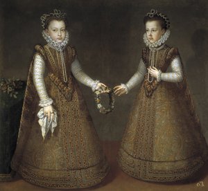 The Infantas Isabel Clara Eugenia and Catherine Michelle of Spain by Alonso Sánchez Coello