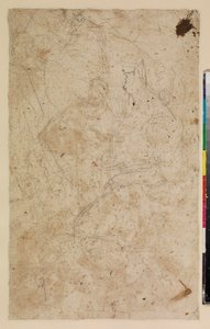 Figure studies with a kneeling woman in profile