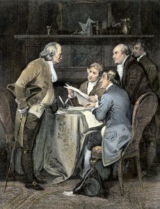 Drafting the Declaration of Independence in 1776
