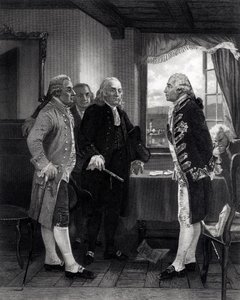 The Peace Conference on Staten Island, Interview between Lord Howe and the Committee of Congress, 11th September 1776 by Alonzo Chappel