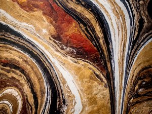Abstract Gold Stone Flow