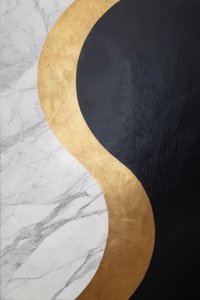 Black Gold Marble Curve
