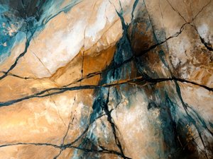 Earthy Blue Stone Abstract