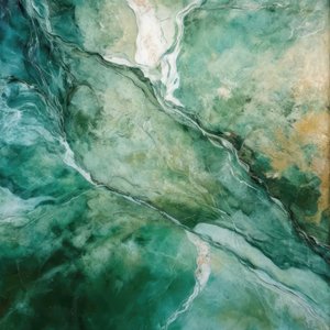 Emerald Green Marble Flow by Alpenglow Workshop