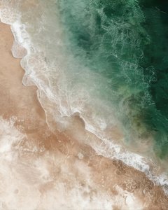 Emerald Shoreline Waves
