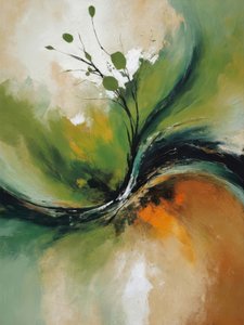 Flowing Botanical Abstract