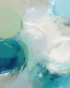 Fluid Teal Circles by Alpenglow Workshop