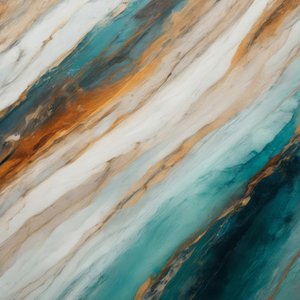 Fluid Teal Gold Marble