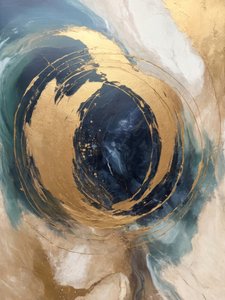 Golden Blue Swirl by Alpenglow Workshop