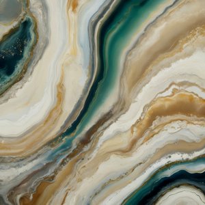 Golden Teal Marble