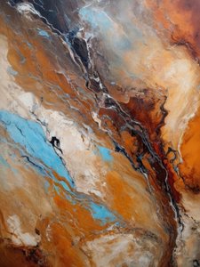 Turquoise River Abstract by Alpenglow Workshop