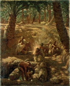 Berbers at an Oasis Well by Alphonse Etienne Dinet