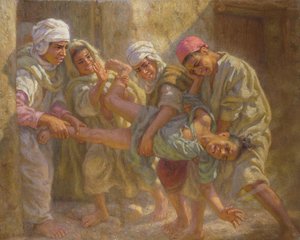 Leaving the Koranic School by Alphonse Etienne Dinet