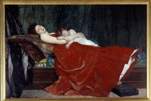 Sleeping Woman and Child Sleeping