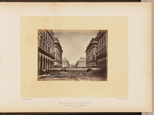 Barricade of the Federates, Place Vendôme and Rue Castiglione by Alphonse J. Liébert