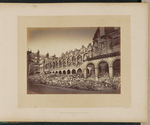 The Burned Ministry of Finance. Exterior View. by Alphonse J. Liébert