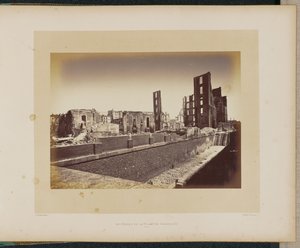 The Burning Docks of La Villette by Alphonse J. Liébert