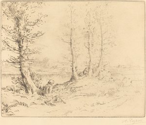 Along the River by Alphonse Legros