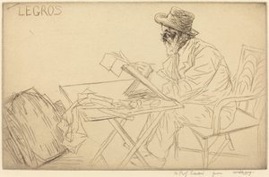 Alphonse Legros Sketching by Alphonse Legros