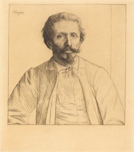 Auguste Delatre by Alphonse Legros