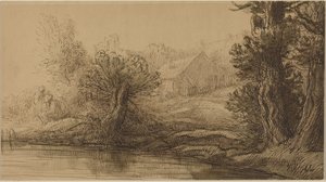 Bank of a River by Alphonse Legros