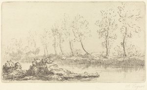 Banks of the Adour by Alphonse Legros
