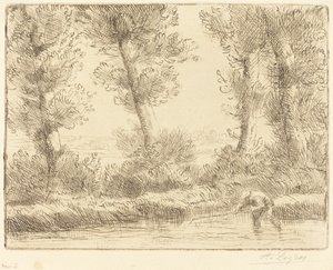 Banks of the Liane by Alphonse Legros